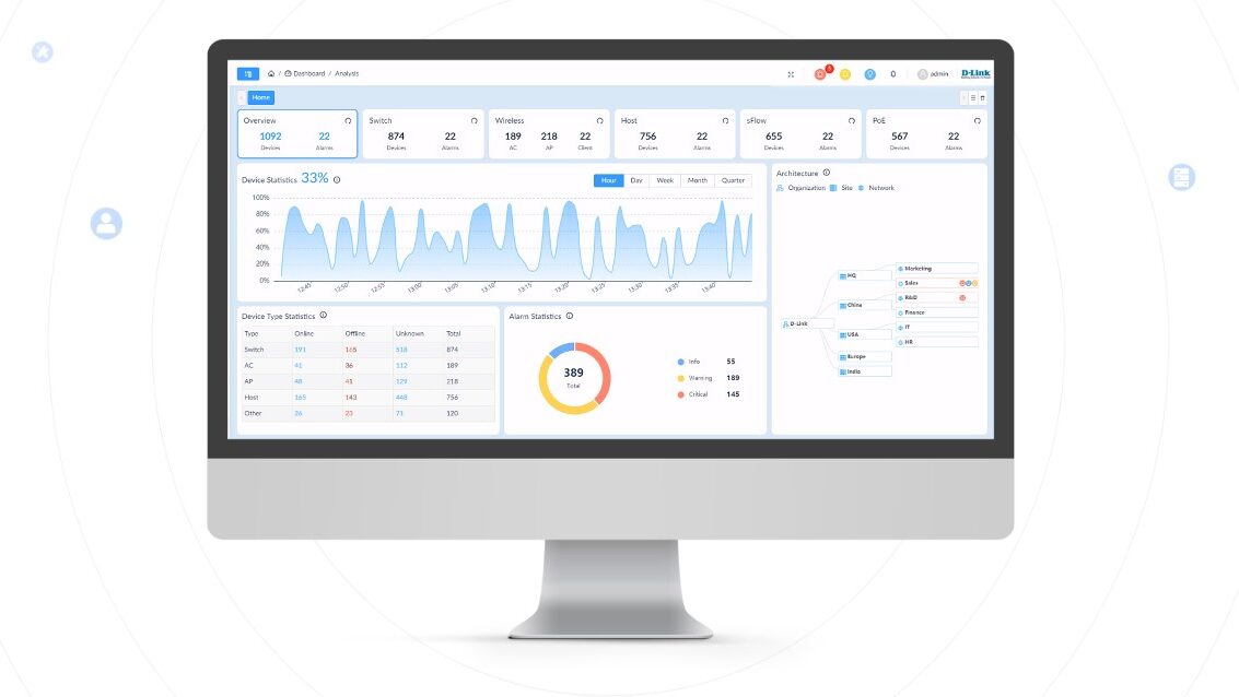 D-Link D-View 8 Network Management GUI